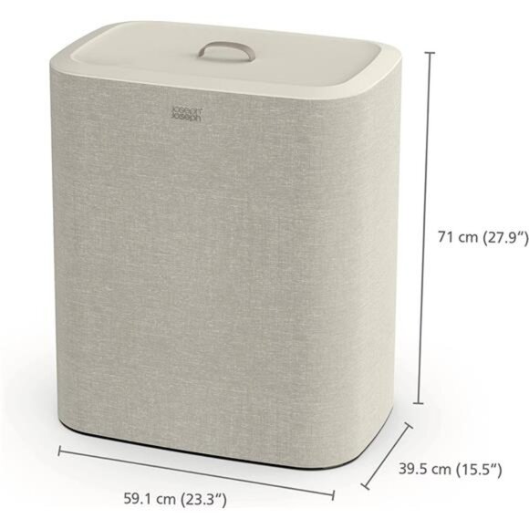 Trio 90-liter Laundry Hamper Separation Basket with lid, 3 Removable Washing Bag - Picture 2 of 7